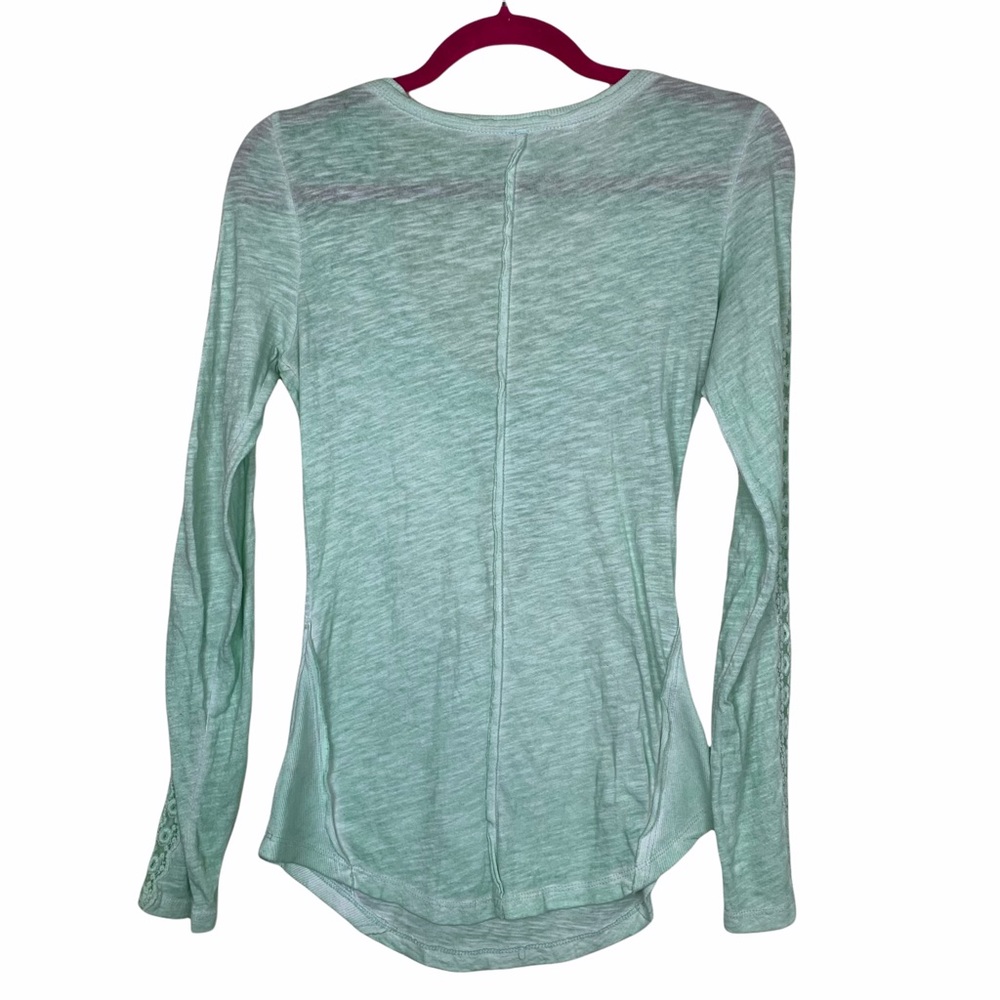 Free People Boho Lace Seafoam Long Sleeve Thermal - Picture 5 of 8